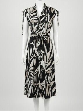 TIME & TRUE SHORT SLEEVE MIDI SHIRT DRESS